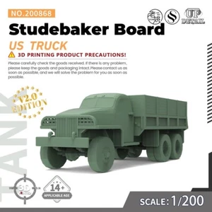 SSMODEL V2.0 1/200 Military Model Kit US Studebaker Board Truck GAMES - Picture 1 of 5