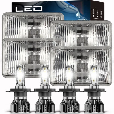 4pcs  LED Headlights Hi/Lo For GMC G2500 1992 1993 1994 1995 - Image 1 of 4