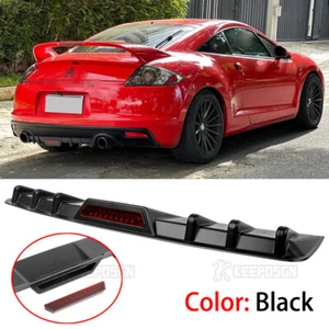 6 Fins Rear Diffuser Bumper Spoiler Lip Reflective Strip For Mitsubishi Eclipse - Picture 1 of 12
