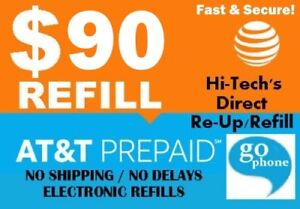$90 AT&T PREPAID FAST REFILL DIRECT to PHONE 🔥 GET IT TODAY! 🔥 TRUSTED SELLER