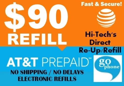 $90 AT&T PREPAID FAST REFILL DIRECT to PHONE 🔥 GET IT TODAY! 🔥 TRUSTED SELLER - Image 1 of 1