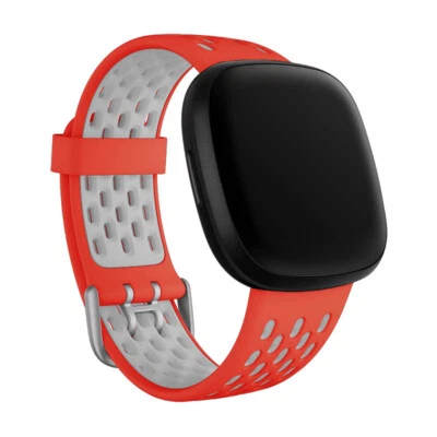 Correa de reloj deportivo StrapsCo de dos tonos de goma de silicona para Fitbit Sense 2 Foto 1 de 2