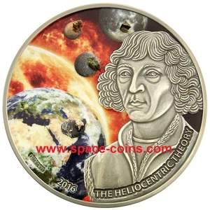 2016 Burkina Faso Copernicus, 5 Meteorites Moon, Mars, Heliocentric, 1000 Francs - Picture 1 of 4