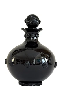 Juliska Glassware Cameron jarra de vidrio soplado a mano negra hecha en Checoslovaquia - Imagen 1 de 9