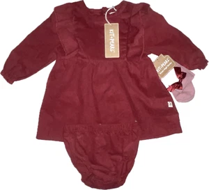 Nwt KIT+PEARL 3 PCS Corduroy Dress Bloomer Knee High Socks Infant Girls Sz 6 9 M - Bild 1 von 6