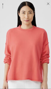 Eileen Fisher Organic Cotton French Terry Crew Neck Top