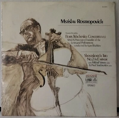MELODIYA/ANGEL SR-40091 ROSTROPOVICH, TISHCHENKO SHOSTAKOVICH CELLO Sealed US LP - Image 1 of 2