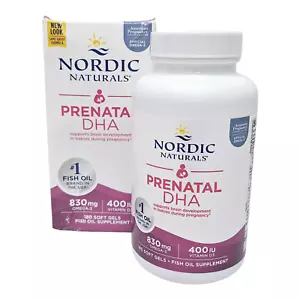 Nordic Naturals Prenatal DHA Supports Brain Development, 180 Softgels EXP: 01/27 - Picture 1 of 7