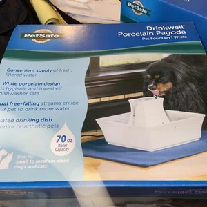 PetSafe Drinkwell Porcelain Pagoda White NIB - Picture 1 of 6