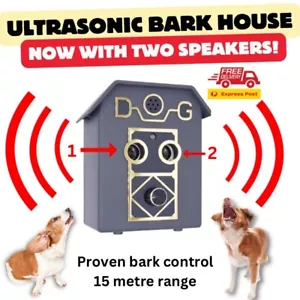 CASA DE CORTEZA ULTRASÓNICA 2 ALTAVOCES + BATERÍA 15 METROS ANTICORTEZA PARA VARIOS PERROS - Imagen 1 de 10