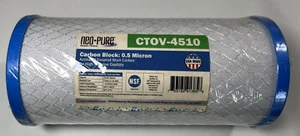 Neo-Pure CTOV-4510 9-7/8" x 4-1/2" Coconut Shell Carbon Block Filter 0.5 micron - Picture 1 of 4
