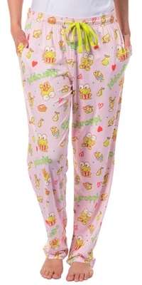 Pantalones de pijama para mujer Sanrio Keroppi estampado integral pantalones para dormir salón adulto Foto 1 de 4