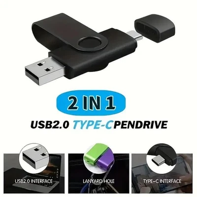 Clé USB OTG Type-C 8-128Go Android Smartphone Tablette PC USB 2.0 Rapide - Photo 1/4