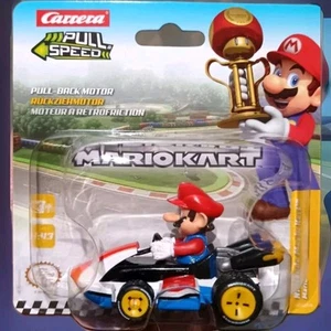 Nintendo Super Mario Kart Pull n Go Diecast car by Carrera SNES - Picture 1 of 4