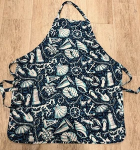 Vera Bradley Cotton Apron Nautical Flip Flop Shell Turtle Sunglasses Beach - Picture 1 of 7