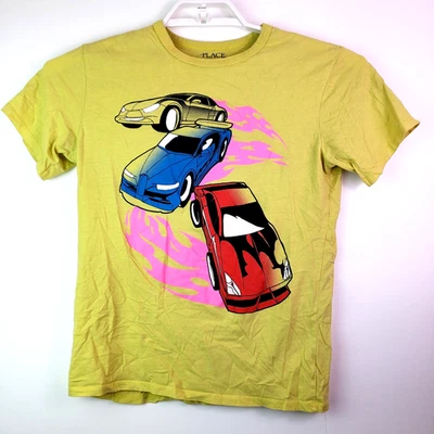 The Childrens Place Youth Boys Size XL 14 Yellow Short Sleeve Graphic T-Shirt - Image 1 of 3