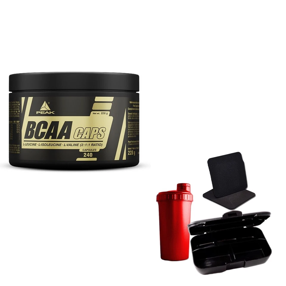 (74,96 EUR/kg) Peak BCAA Caps 240 Kapseln Dose Aminosäuren + Bonus - Bild 1 von 1