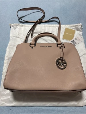 MICHAEL KORS SUTTON EQUIPAJE ROSA BALLET CUERO BOLSO MEDIANO USADO Foto 1 de 4
