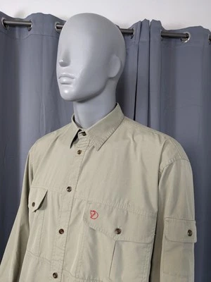 Fjallraven Singi Trekking Shirt Mens 2XL Tan Outdoors Hiking Camping Gorp - Image 1 of 4