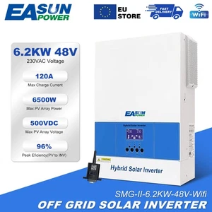 6.2KW Hybrid Solar Wechselrichter Off Grid Inverter 48V MPPT 120A Wifi Output DE - Bild 1 von 12