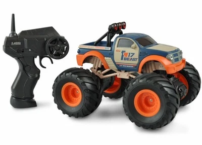 Amewi Big Buster Monstertruck 1:18 2WD RTR Arancio/blu Automodello elettrico - Immagine 1 di 4