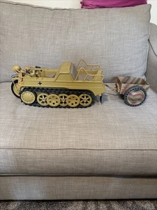 1/6 Scale WWII German Army Sd.Kfz.2 Kettenkrad & Hard To Find 1/6 DID Trailer - Bild 1 von 18