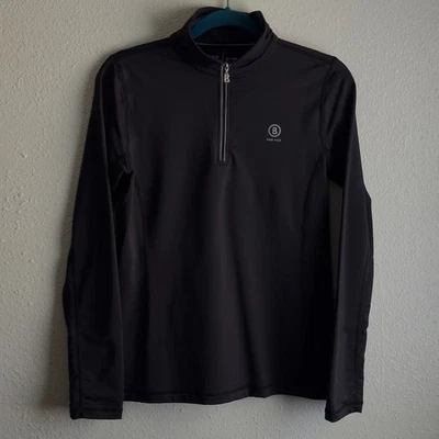 Bogner Fire Ice 1st Layer 1/4 Zip Pullover Womens Large Black Base Thermal Ski - Image 1 of 4