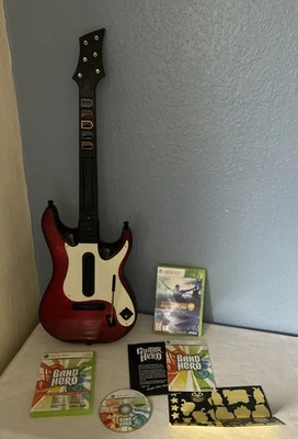 Guitar Hero Xbox 360 Band Hero Red Octane Wireless Guitar Controller & Games - Image 1 of 4