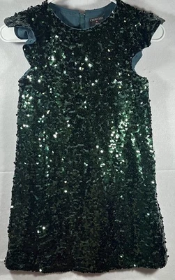 J. Crew Crewcuts Girls Size 8 Green Sequin Dress Holiday Christmas ￼ - Image 1 of 4