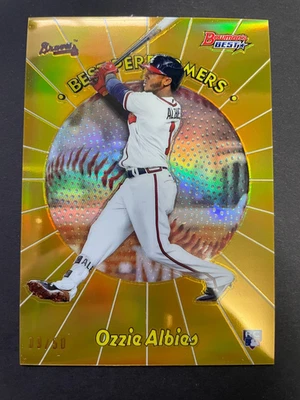 Ozzie Albies ROOKIE 2018 Bowman's Best Gold /50 Atlanta Braves - Image 1 of 2
