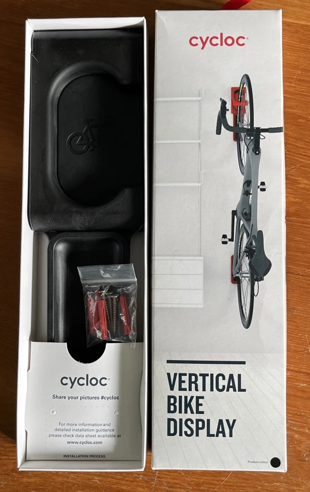 Cycloc Endo Wall Mount Bike Storage Rack Vertical Wheel Hanging Black Bike Rack - Image 1 of 1