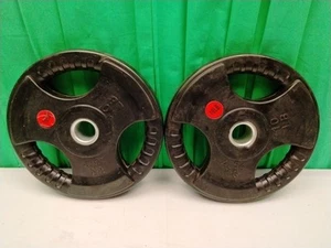 Ez Grip 10 Lb Signature Standard 1 Inch Rubber Coded Weight Plate Black 2pc Pair - Picture 1 of 2