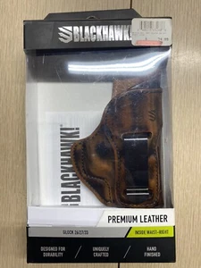 Blackhawk Premium Leather Holster IWB Glock 26/27/32 Brown Right Hand NICE - Picture 1 of 2