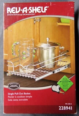 Rev-A-Shelf 59-12C-5 одиночный выдвижной провода корзина 11,5» шкаф органайзер - новый в коробке - Изображение 1 из 2