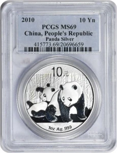 2010 China People's Republic Silver 10 Yuan MS69 PCGS - Picture 1 of 2