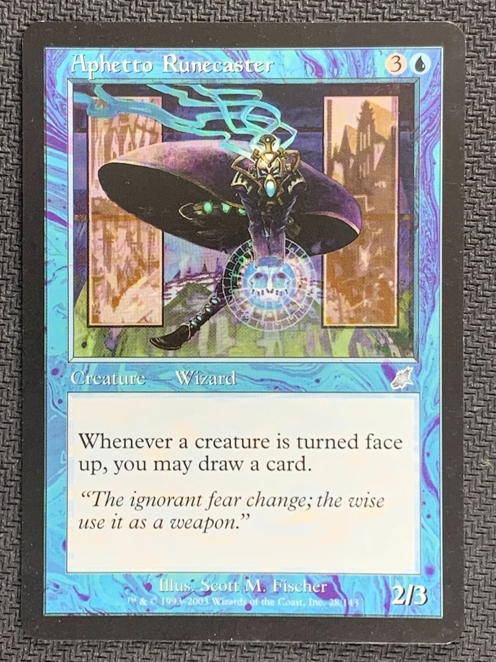 Aphetto Runecaster 28/143 Uncommon Scourge   Magic Card MTG 2003 NonFoil - Image 1 of 2