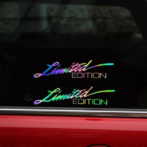 2pcs LIMITED EDITION Sticker Decor Wrap Decal Laser Colors Accessories - Picture 1 of 12