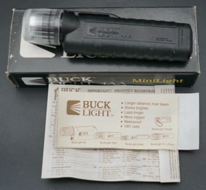 Buck Knives BuckLight Underwater Kinetics Black 4AA Flashlight /w Box NOS A3 - Picture 1 of 18