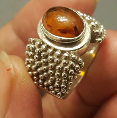 Anillo Silpada Plata Esterlina Ámbar Cuentas Talla 7.5 R0893 Foto 1 de 4