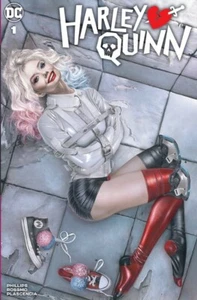 HARLEY QUINN 1 NATALI SANDERS ADAM HUGHES HOMAGE LOGO VARIANT-A BATMAN 2021 HOT! - Picture 1 of 1