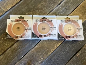 (3) SORME BELIEVABLE FINISH WET/ DRY POWDER FOUNDATION Refills HONEY DUSK - Picture 1 of 1