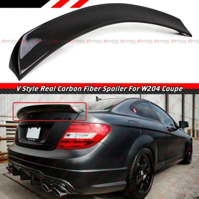 FOR 12-15 MERCEDES BENZ W204 C63 AMG 2 DOOR CARBON FIBER HIGHKICK TRUNK SPOILER - Image 1 of 3