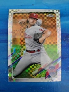 2021 Topps Chrome X-Fractor Parallel  Aaron Nola #46 Phillies - Picture 1 of 2