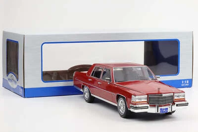 1:18 Cadillac Fleetwood Brougham Rosso Scuro Metallico 1982 MCG Diecast - Immagine 1 di 4