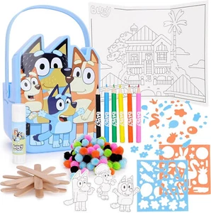 Bluey & Bingo Secchiello Artigianale Colorazione Attività Gioco Set Giocattolo - Foto 1 di 7