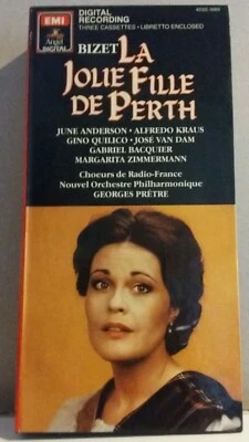 BIZET LA JOLIE FILLE DE PERTH 3×CASS BOX 1986 EMI/Angel Anderson Kraus Pretre EX - Image 1 of 4