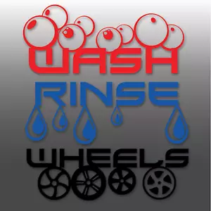 Auto Detail Waschen, Spülen & Räder Vinyl Eimer Aufkleber | Valeting | Reinigung - Bild 1 von 3