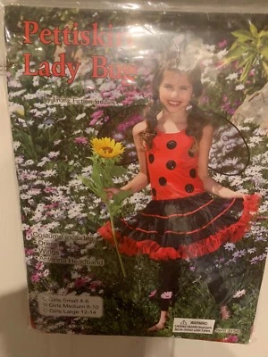 Nuevo Disfraz Dama Bug Ladybug Niño Talla Mediana 8-10 Vestido Alas y Diadema Foto 1 de 4