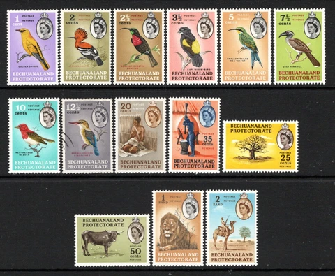 (451)     Bechuanaland QE2 1961 Set SG168-181 LM/Mint-MNH (See Description) Cover