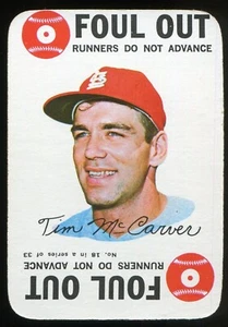 1968 Topps Baseball Game #18 Tim McCarver St. Louis Cardinals - Picture 1 of 2
